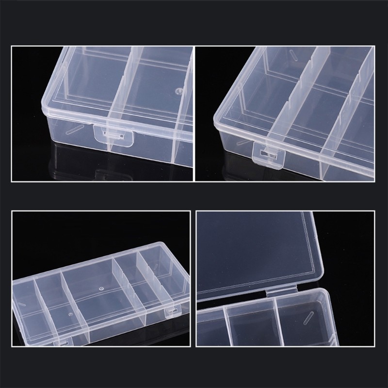 Keep Eyelash Extensions Tidy in a 5 Section Plastic Rectangular Organizer Box