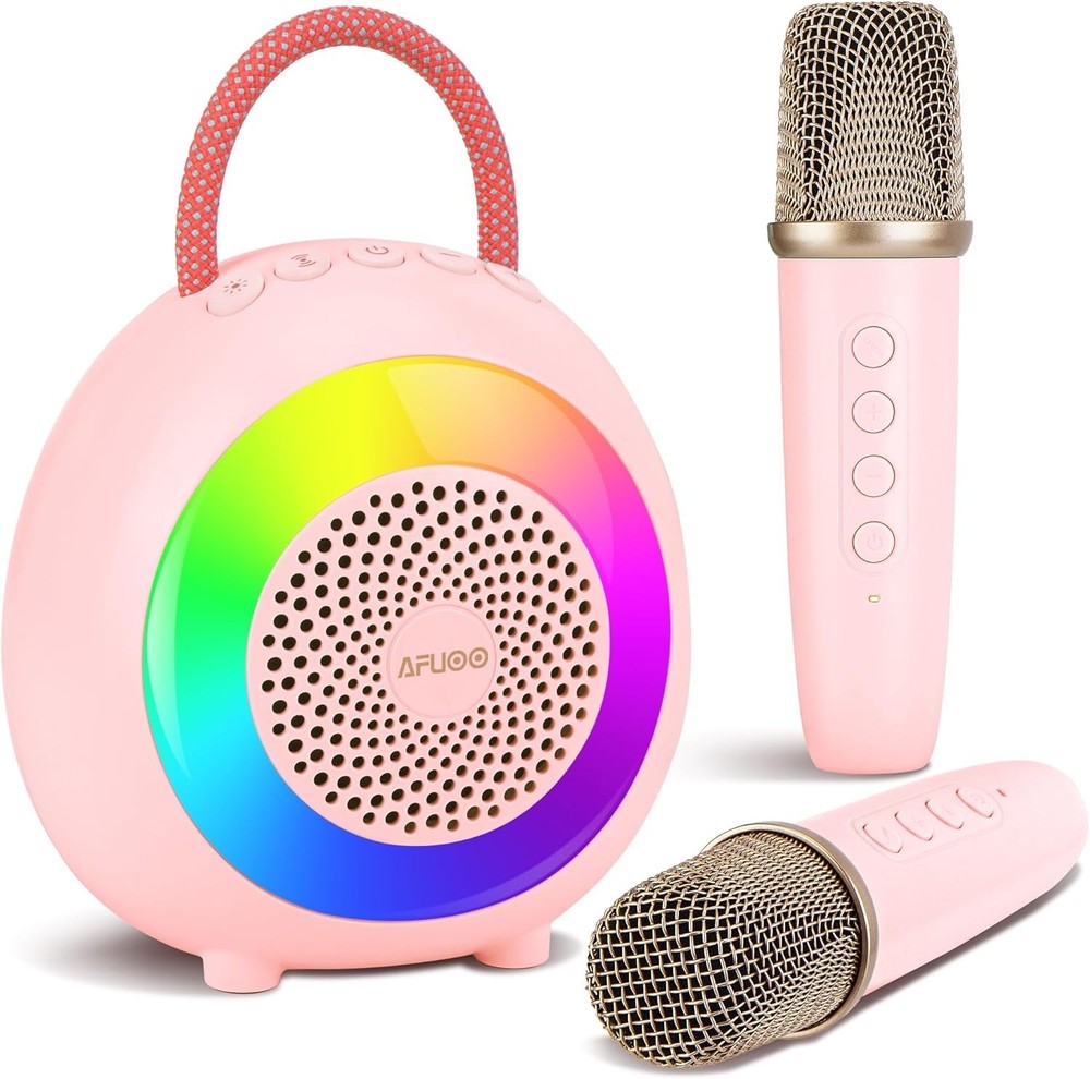 Afuoo Mixbox Portable Mini Karaoke Machine – Bluetooth Speaker with Wireless Mic