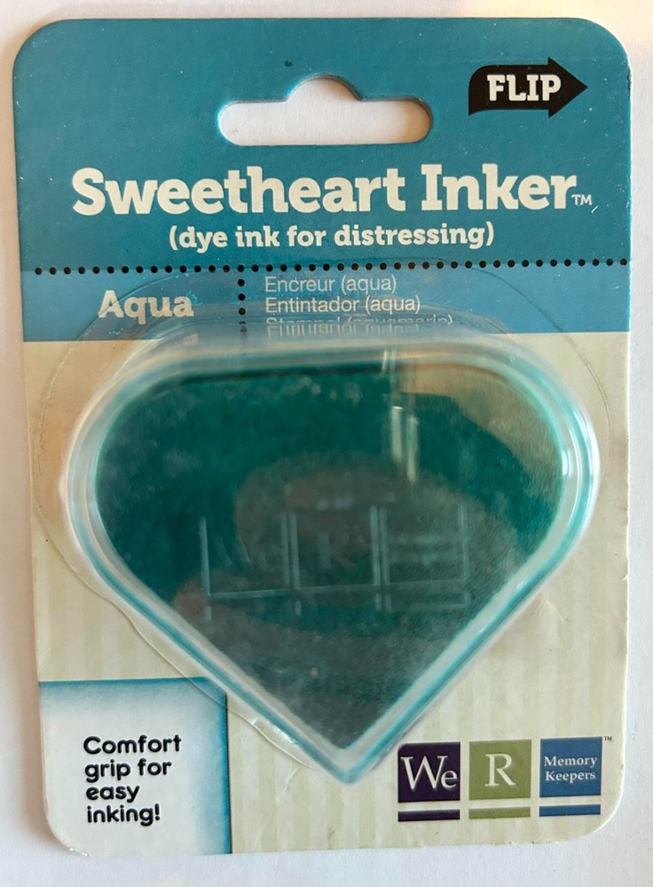 We R Memory Keepers SWEETHERT INKER Aqua Dye Ink For Distressing Teal Scrapbook