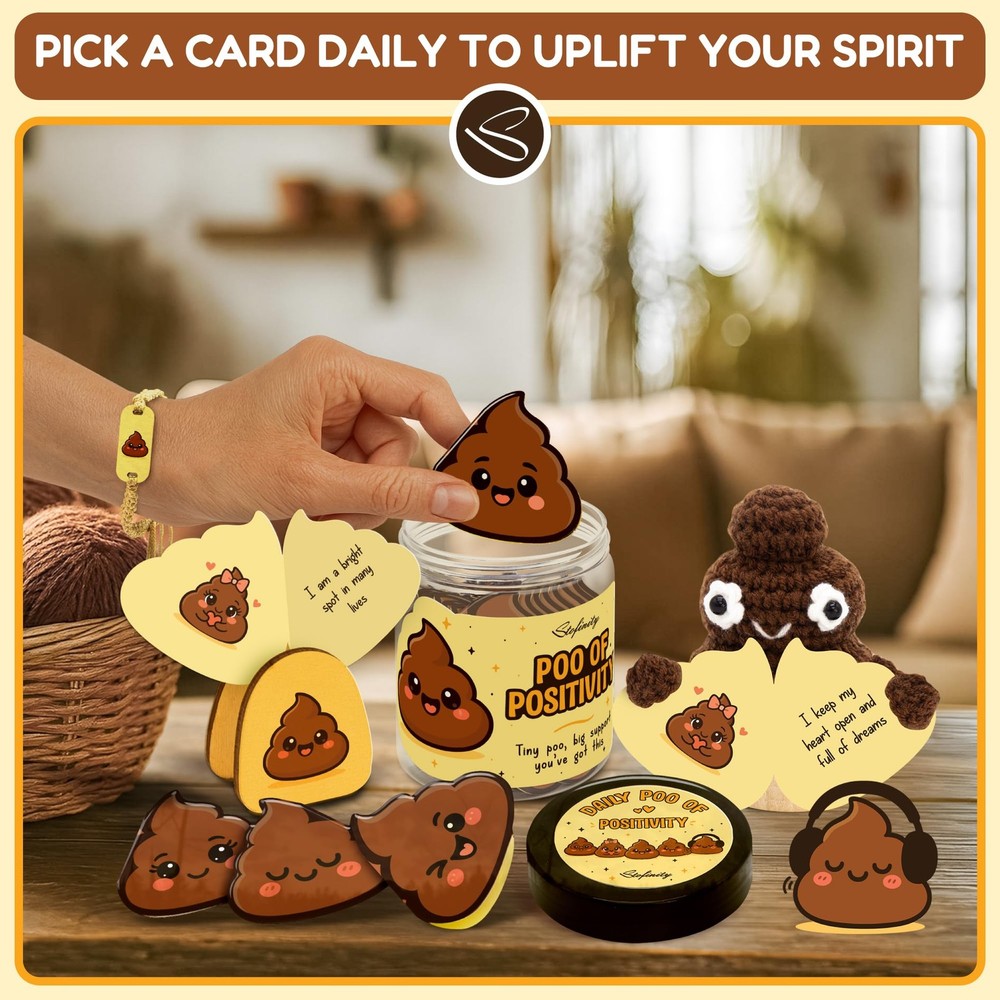 Stofinity Positivity Poo Crochet Affirmation Jar - + Crochet,