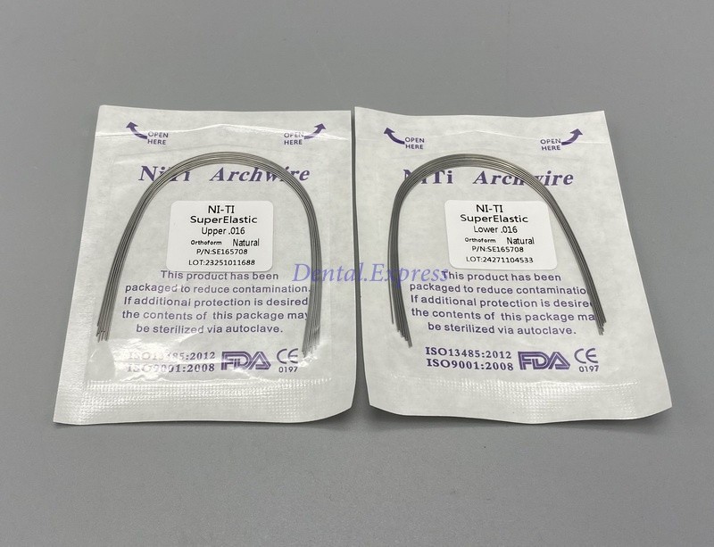 Dental Orthodontic Arch Wire Super Elastic Niti Round Rectangular Natural Form