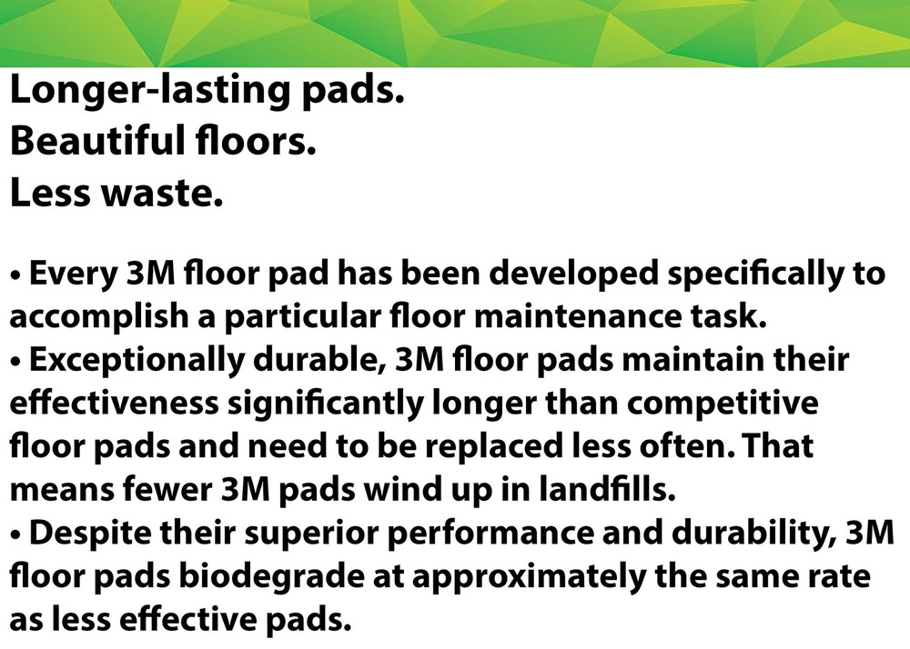3M White Super Polish Pad 4100 13 in 5/Case