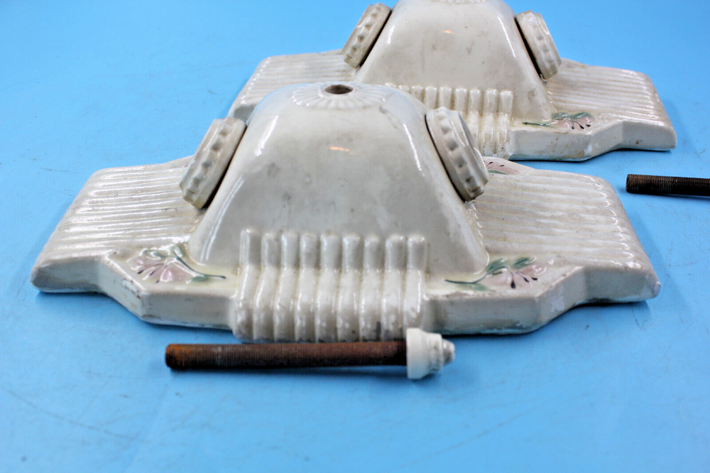 MATCHING SET CERAMIC WALL SCOUNCESLAMPS TWO LIGHTS EACH