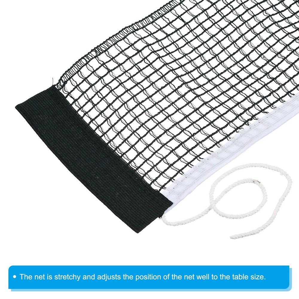 Table Tennis Net Replacement Ping Pong Net String Tension PE, Black Green 2pcs