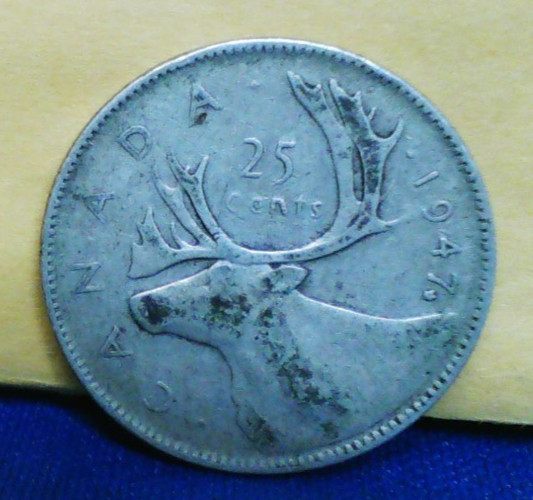 1947 CANADIAN 25 CENT QUARTER (SILVER)