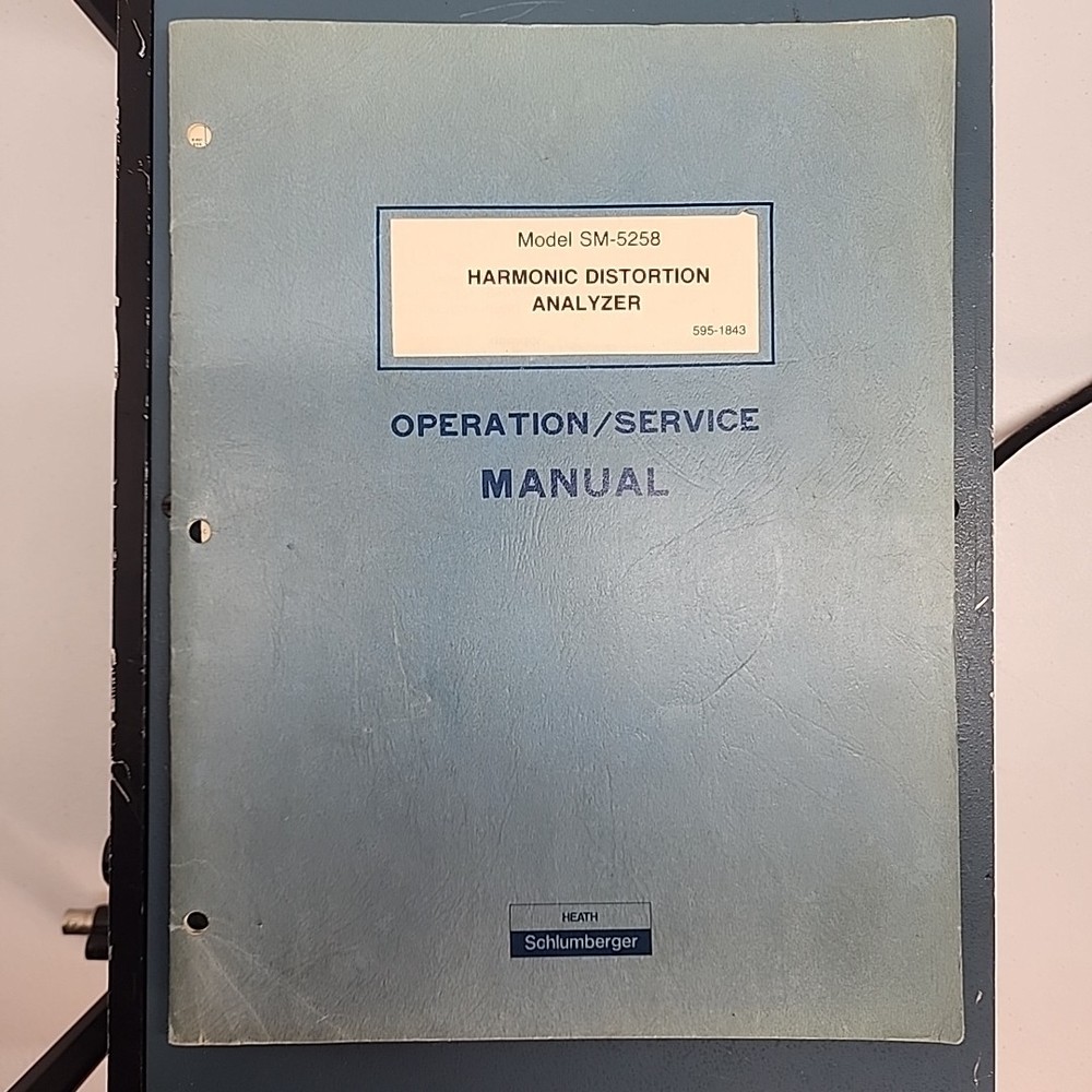 HEATH Schlumberger Model SM-5258 Harmonic Distortion Analyzer