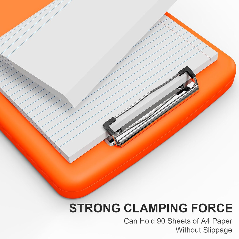 Plastic Clipboard with Storage, 8.5 X 11 Storage Organization Box Side-Opening,