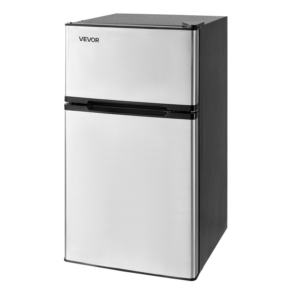 Mini Fridge Freezer 3.2 Cu.Ft Two Door Compact Refrigerator Adjustable Tem
