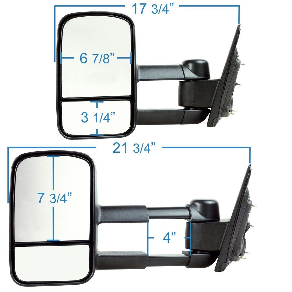 2014-2019 SILVERADO / SIERRA EXTENDABLE MANUAL TOWING MIRROR DRIVER/ LEFT SIDE