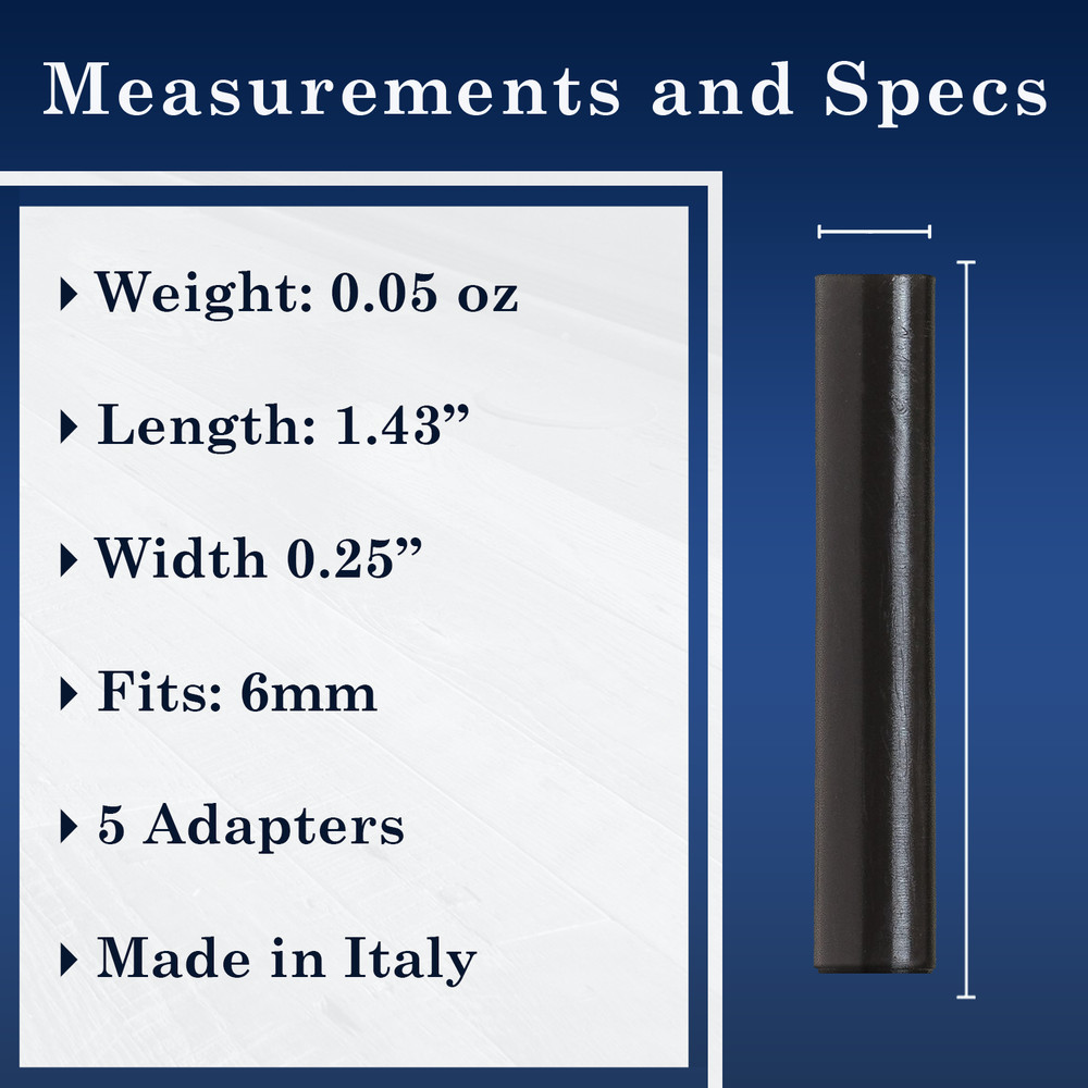 Savinelli 6mm Pipe Adapter Replacement Part (5 pieces)
