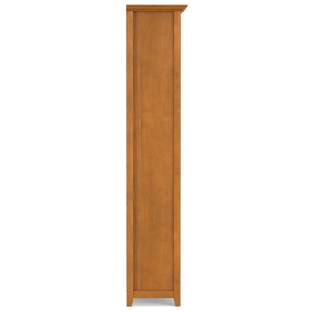 SIMPLIHOME Amherst SOLID WOOD 30 Inch Transitional 5 Shelf Bookcase in Light