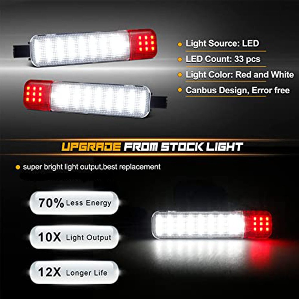 2PCS LED Side Door Panel Courtesy Light Kit For Chevy Silverado GMC Sierra Yukon