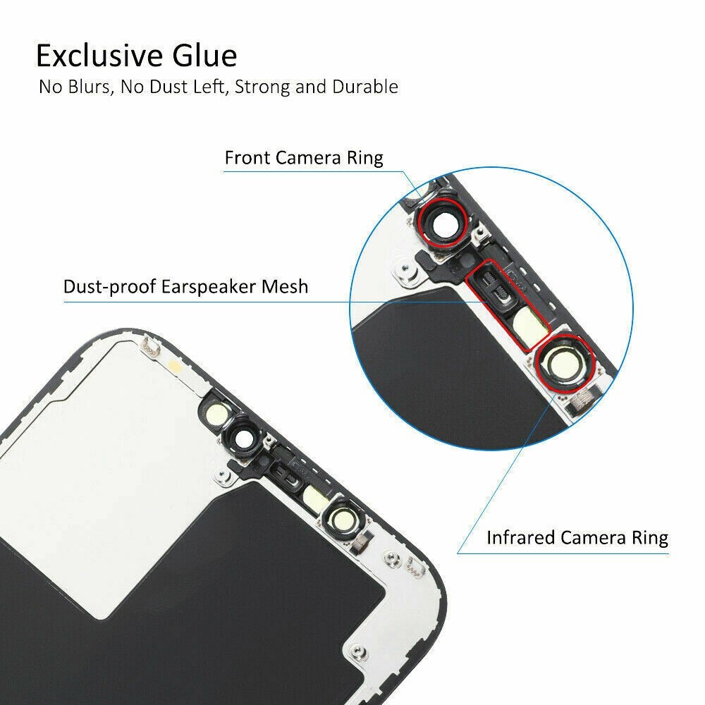 For iPhone 12 Pro Max 3D LCD Touch Screen Display Digitizer Assembly Replacement