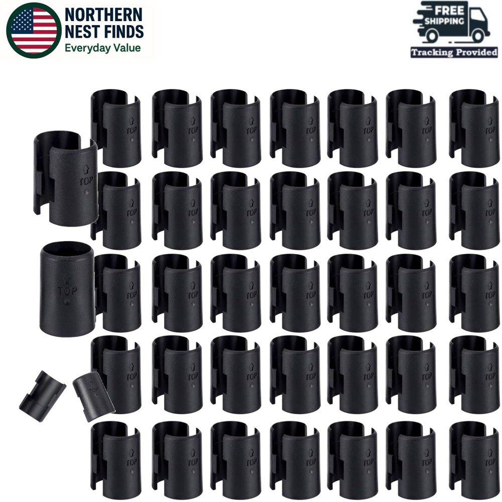 Versatile 50-Pack ABS Shelf Clips - Secure Your 1" Wire Shelving Effortlessly