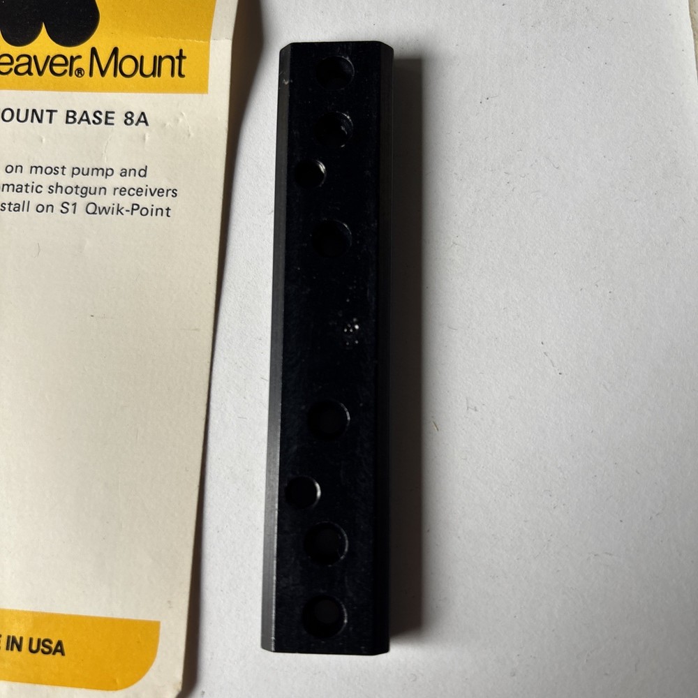 Weaver Side Mount Black Scope Base & Screws #8A