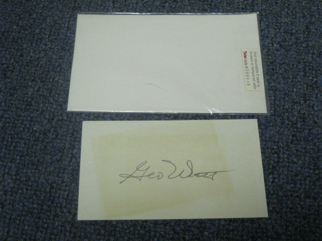 George Witt AUTOGRAPH Index Card JSA Auction Certified