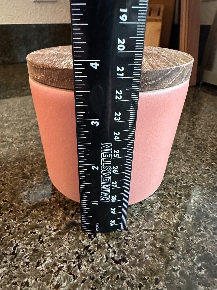 Heath Ceramics Grapefruit Container with Walnut Lid