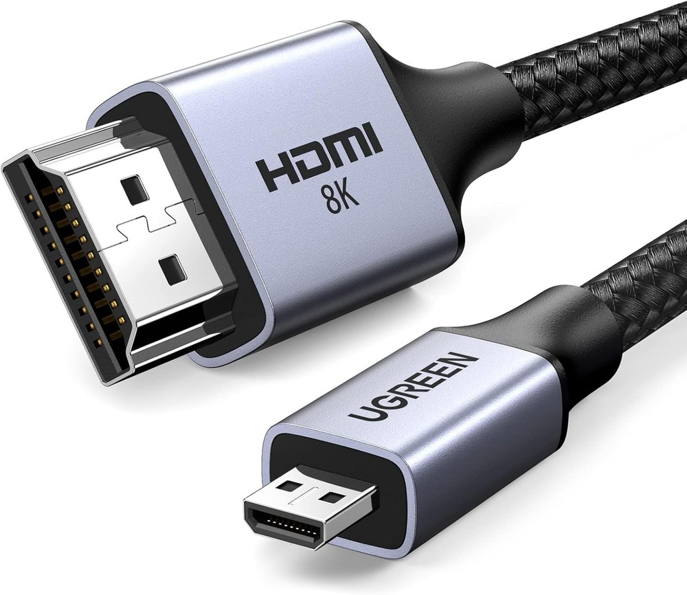 UGREEN 8K Micro HDMI to Cable 6.6FT, 2.1 Aluminum Shell Grey