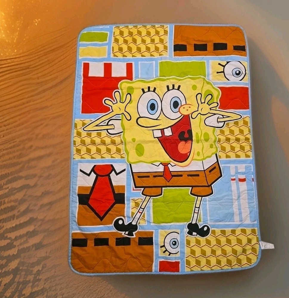 SpongeBob 2010 Nickelodeon Blanket Collectable 55" X 38"