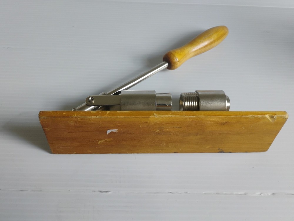 Heavy Duty Pecan and Nut Cracker Tool, Wood Base and Adjustable Handle, Easy Use