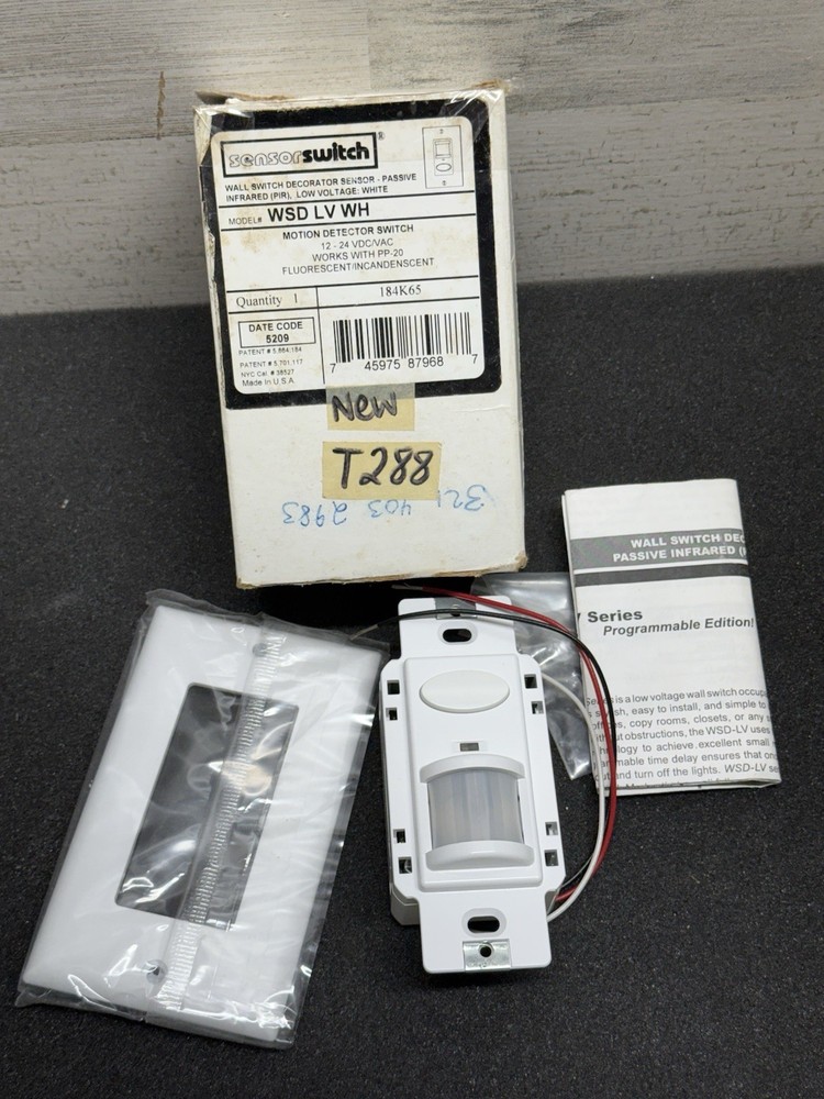 Sensor Switch WSD-LV-WH Motion Detector Switch 12/24 volt wall switch sensor