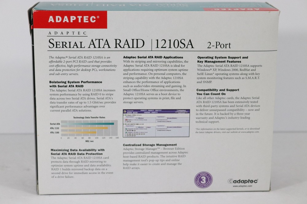 *NEW* Adaptec Serial ATA RAID 1210SA Controller Card
