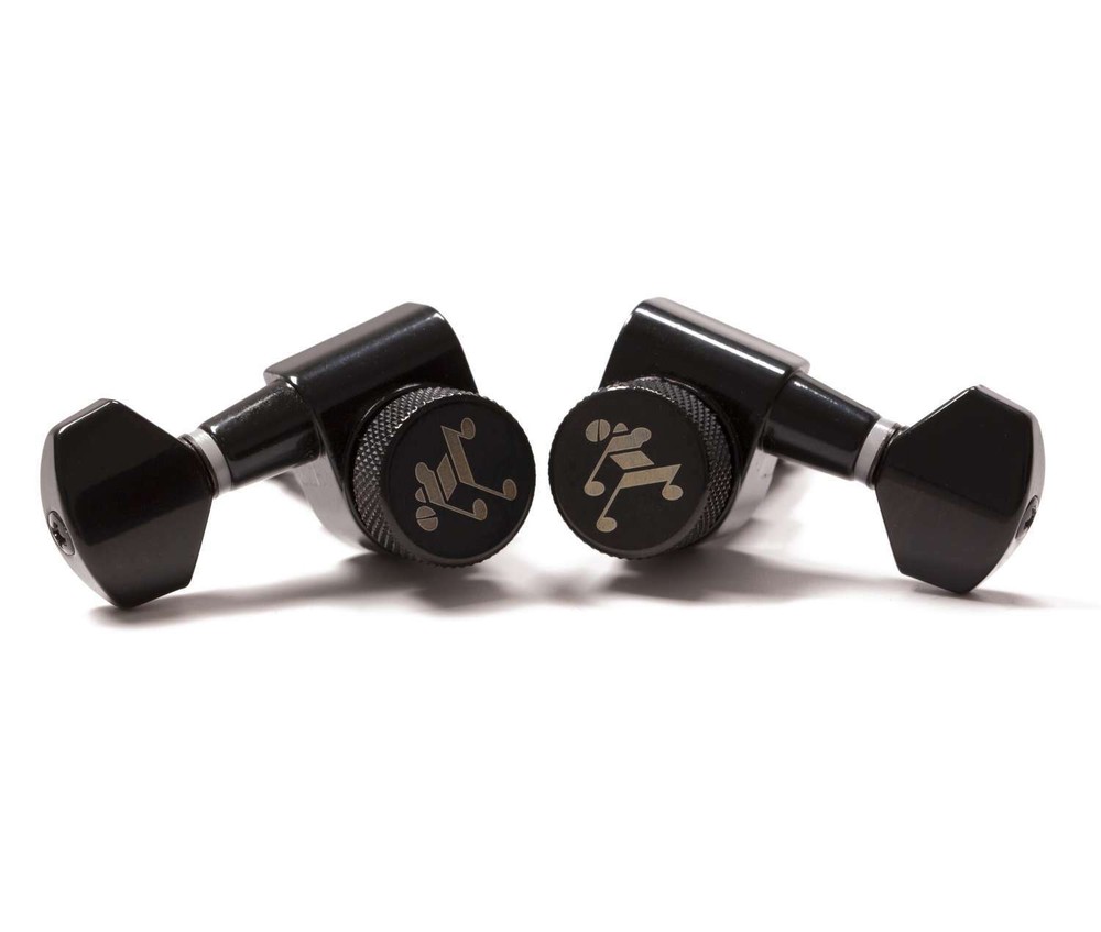 Genuine Tone Ninja 19:1 Locking Tuners, 4x2 set, Black