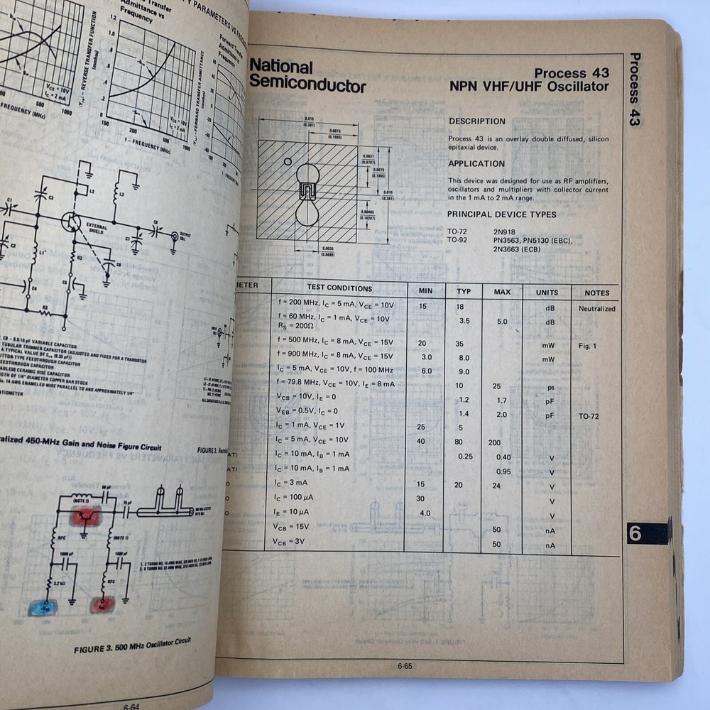 1978 Discrete Databook National Semiconductor Electronics Manual Catalog PB