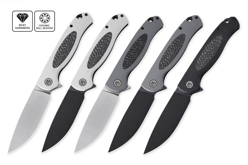 Petrified Fish PFB03 Stamp,D2 Satin/Stonewashed Blade,G10 Handle Folding knife