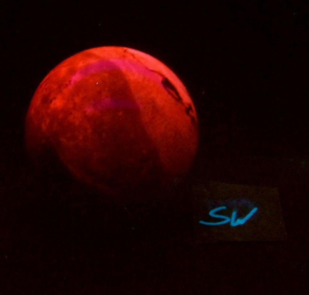 Fluorescent CA Calcite 70mm Sphere for Collection 5115