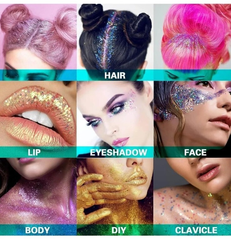 MEICOLY Clear White Body Glitter