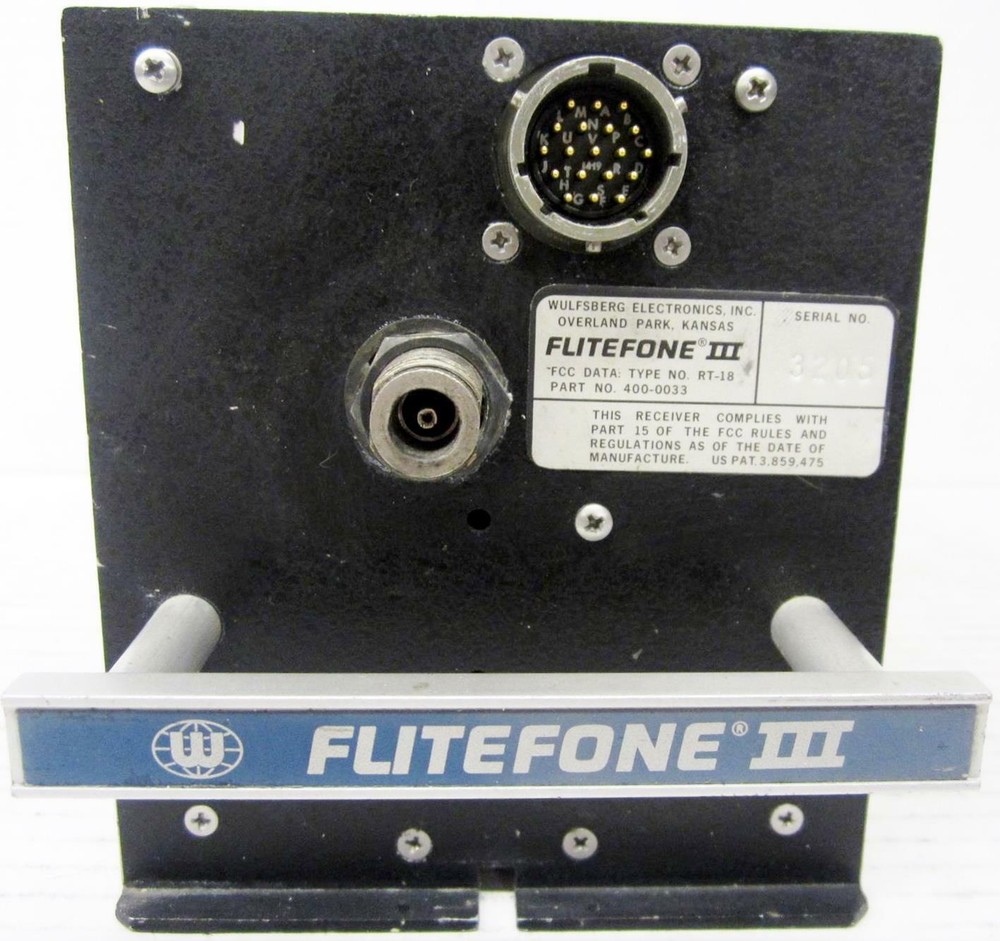 FLITEFONE III/WULFSBERG ELECTRONICS 400-0033 RECEIVER TRANSMITTER