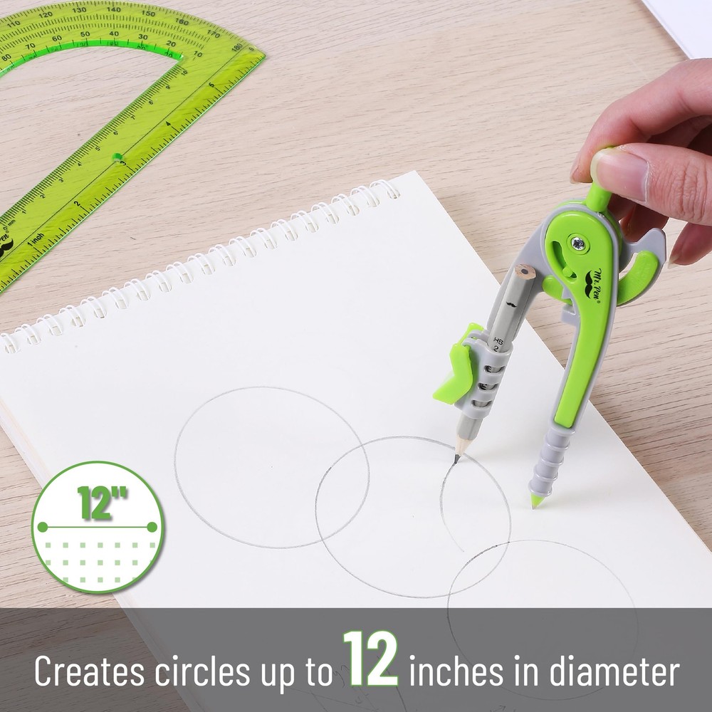 Mr. Pen- Compass and Protractor Set, Geometry Kit, Compass Protractor Set, Protr