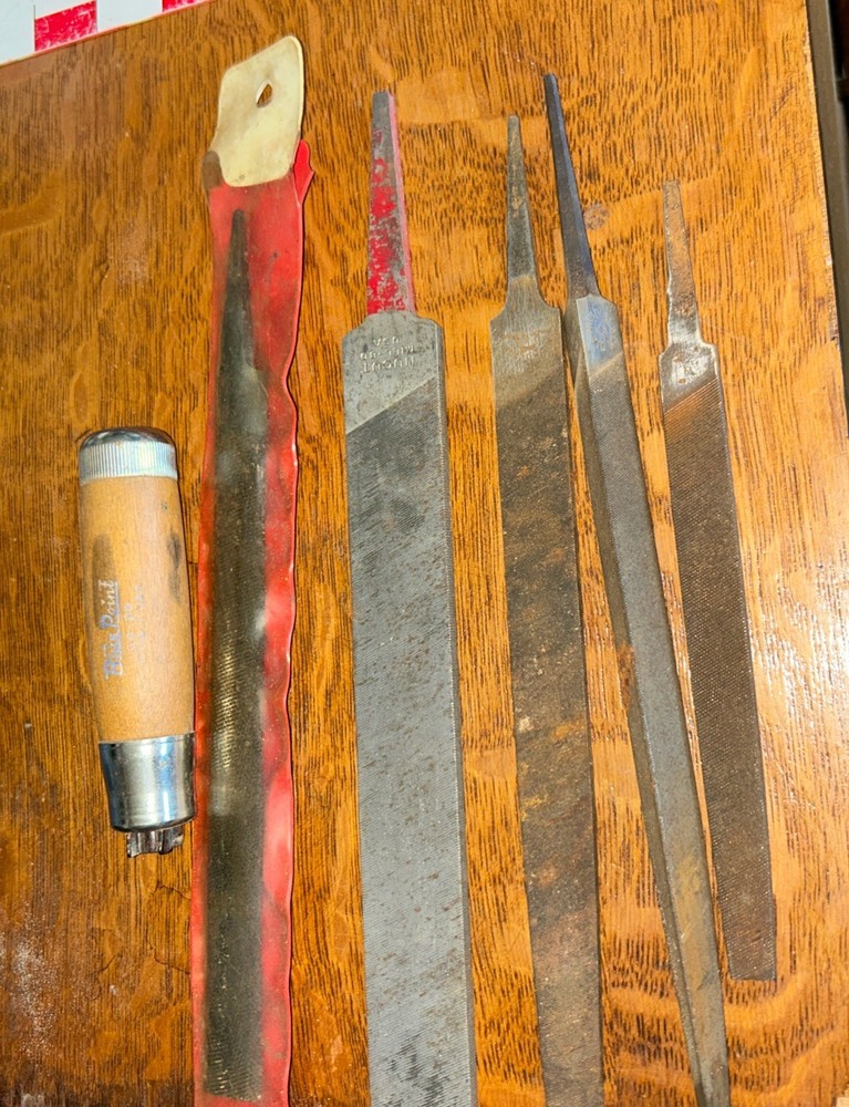 Blue-Point Plastic Adjustable Jaw File Handle GA98with 5 Assorted Files