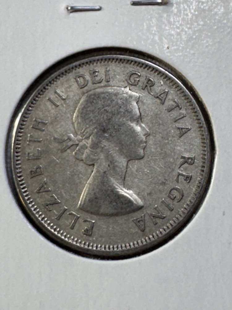 1960 Canada 25 Cents Silver Coin