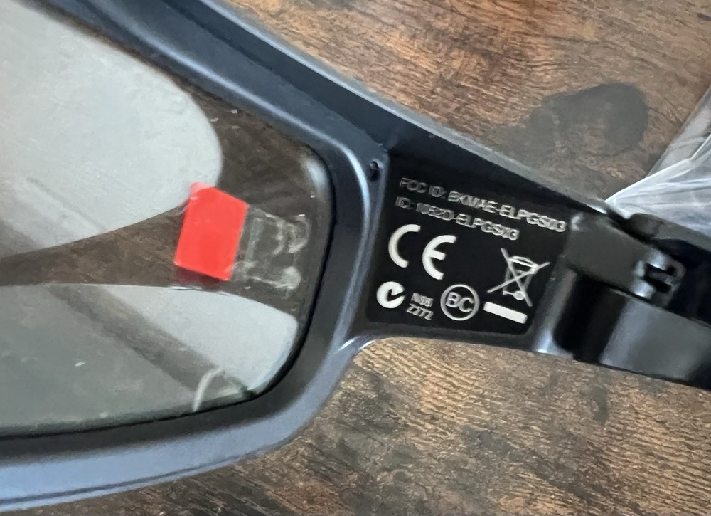 Epson ELPGS03 Active 3D Glasses