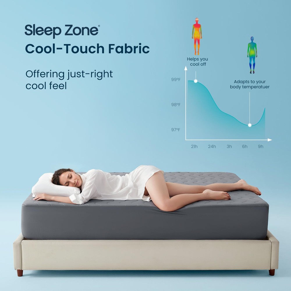 Cooling Mattress Protector Full, Waterproof Bedding Pad for Hot Sleepers, Sof...