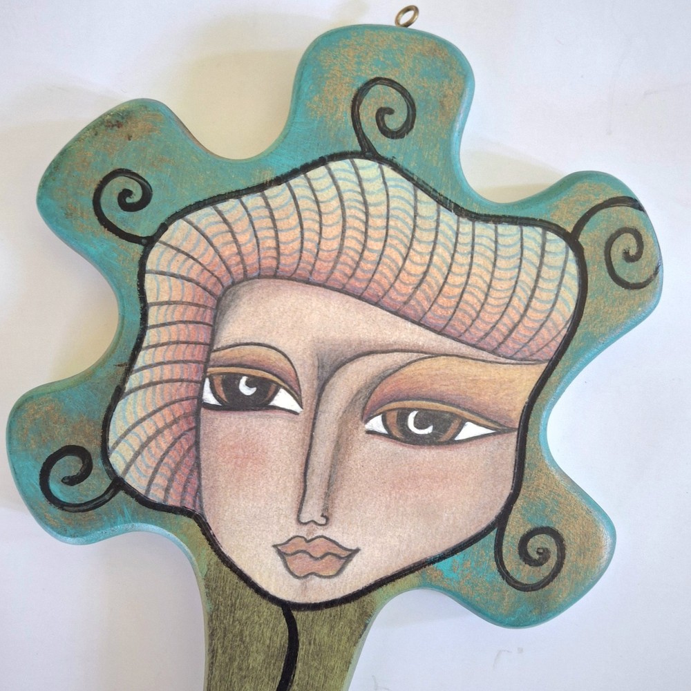 Kimberly Willcox Hand Mirror Pop Folk Art Boho Vintage