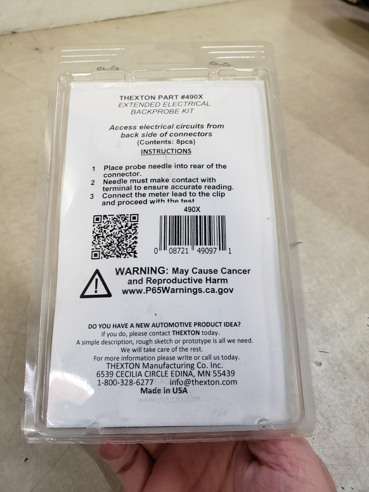 Thexton 490X Electrical Back Probe Heavy Duty Kit