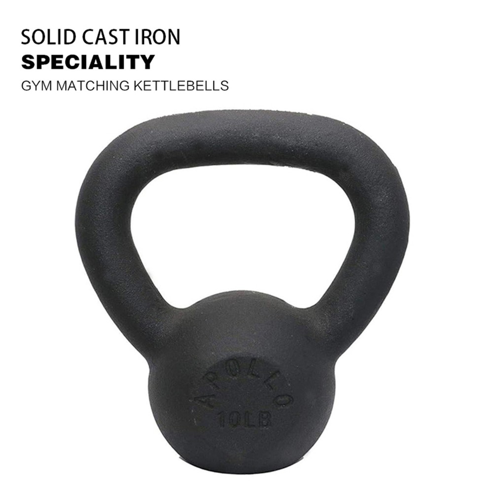 10LBS Solid Cast Iron Kettlebells Ideal for Strength Training, Building Muscles