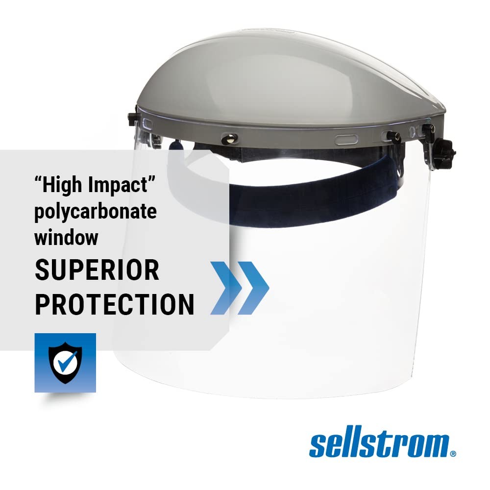 Sellstrom Advantage Face Shield Polycarbonate with Ratchet Headgear Grey