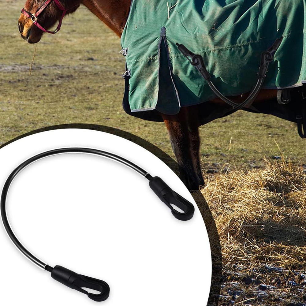 4pcs Secure Horse Blanket Leg Strap Adjustable Elastic Tail Strap Horse Owners