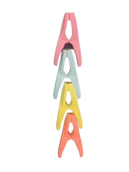 30 Pcs Plastic Clothespins Laundry Clothes Pins Large Spring Multi Color