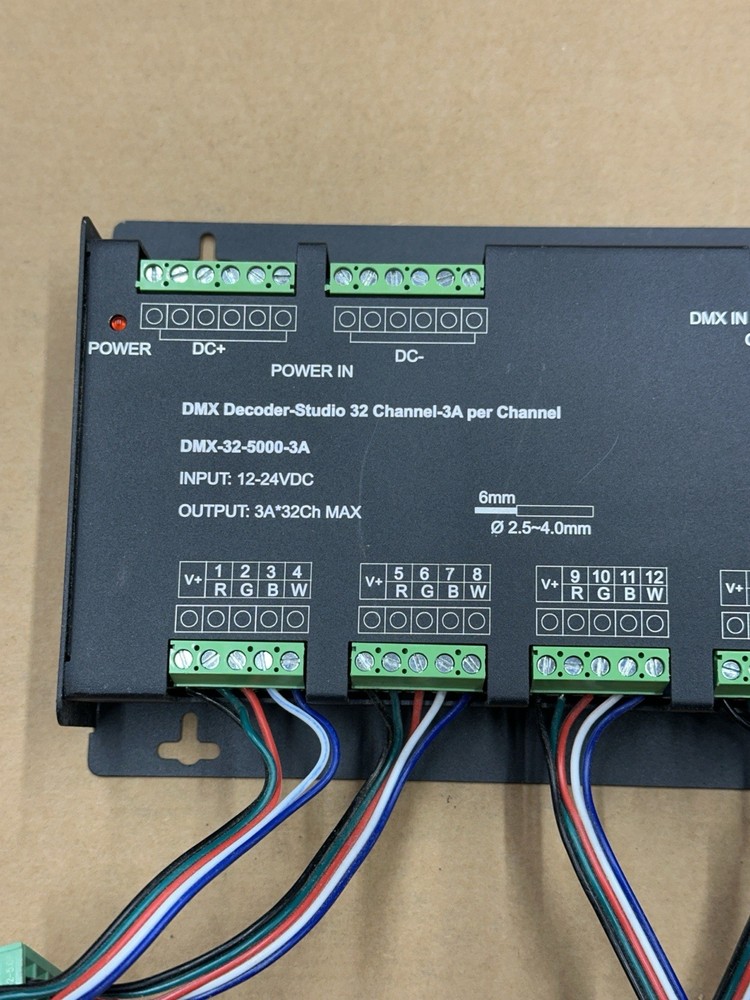 32 Channel Lighting Decoder Dmx-32-5000-3a Environmental Lights