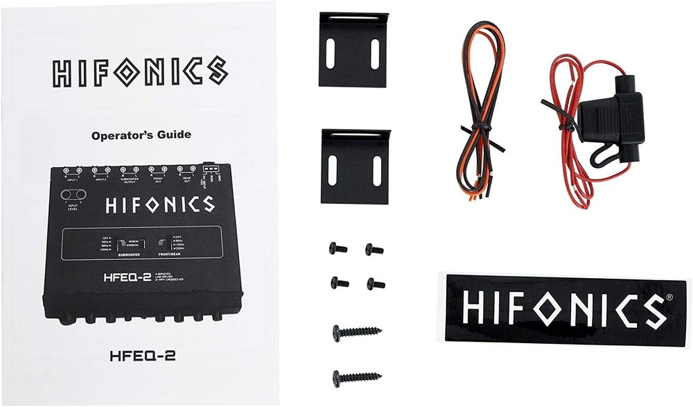 Hifonics HFEQ-2 Equalizer 4-Band 9-Volt Line-Drive Multi Source Signal Processor