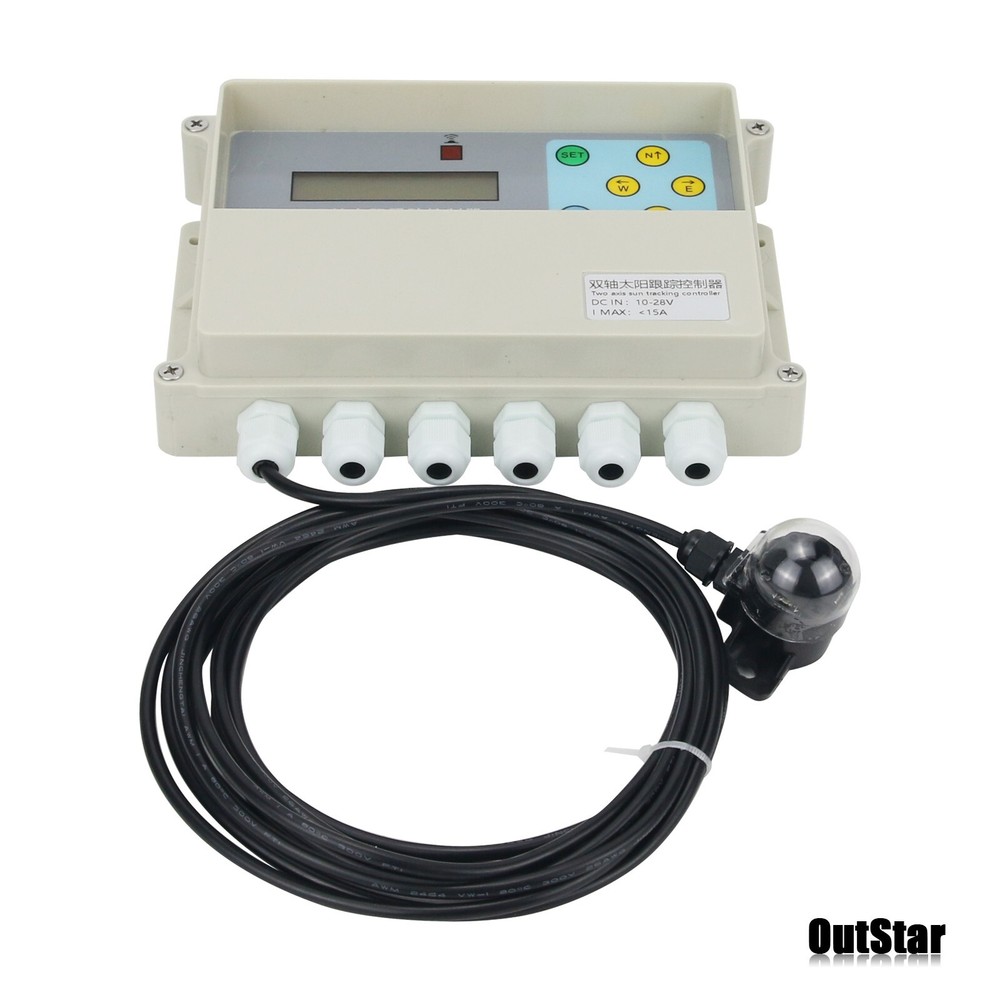 2-Axis Solar Tracker Controller Auto Solar Tracking w/ Remote Wind Sensor #sz