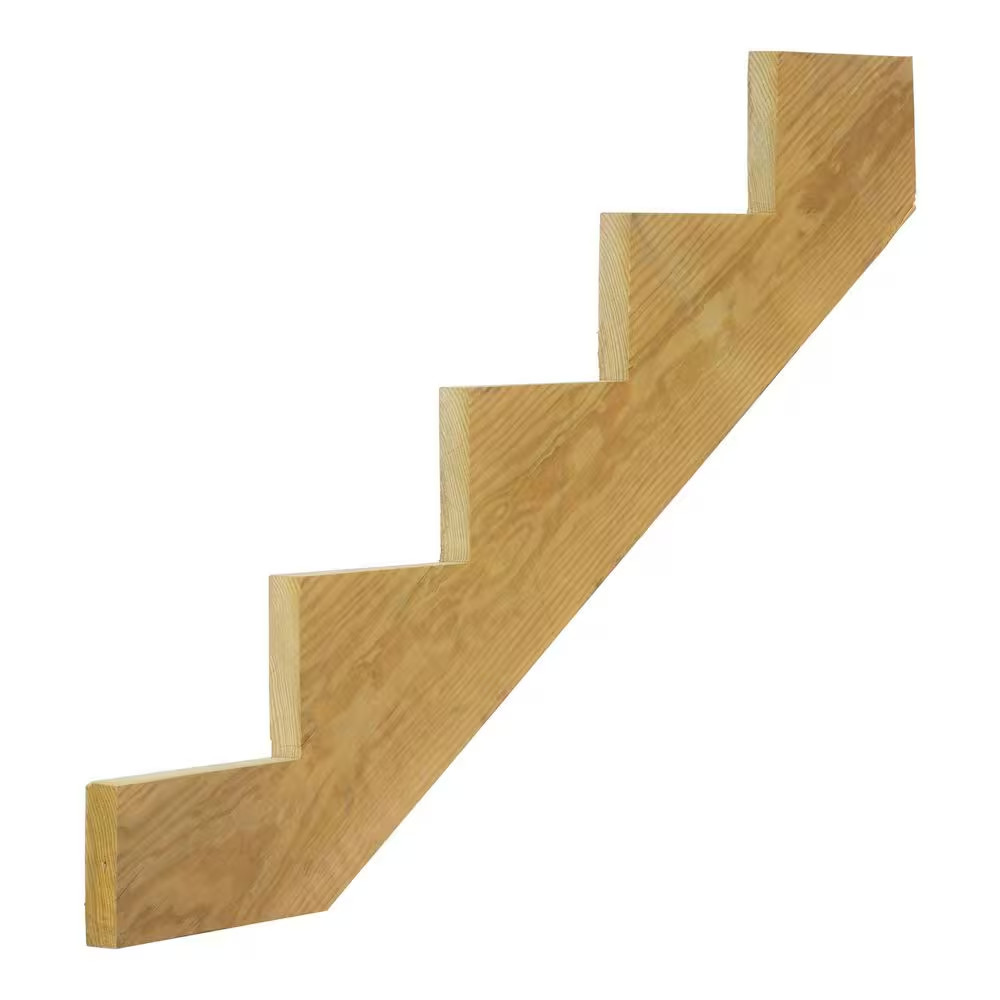 5-Step Ground Contact Pressure-Treated Pine Stair Stringer