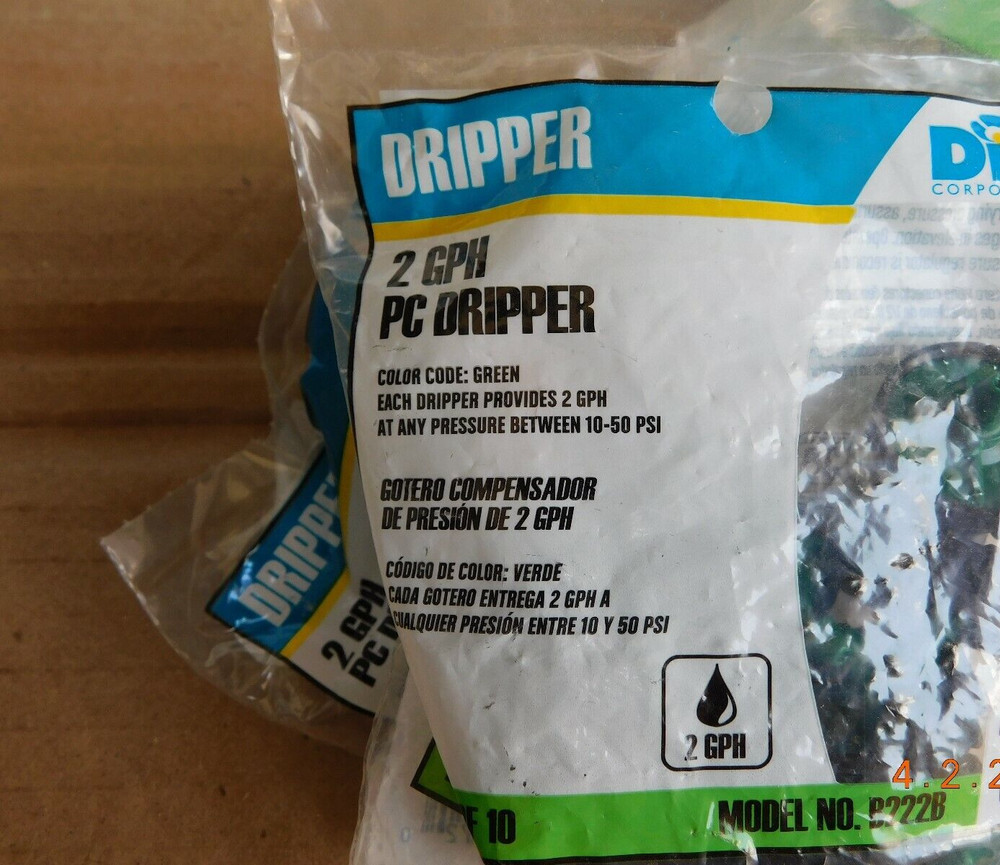 DIG 2 GPH Pressure Compensating Dripper Button Black Green, 20-Pack