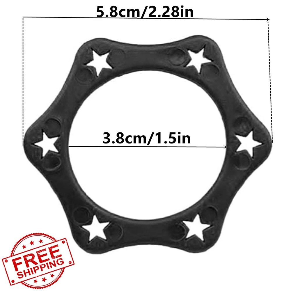 6 Pcs Anti-Roll Device Black Ring for Handheld Microphones 38mm