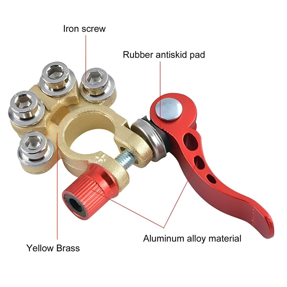 4X Car Battery Terminals Connector Clamp Quick Release Adjust Disconnect Tool